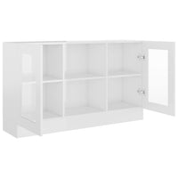 Thumbnail for Vitrinenschrank Hochglanz-Weiß 120x30,5x70 cm Holzwerkstoff