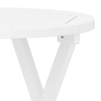 Thumbnail for Gartentisch Klappbar Weiß Ø 46 cm Massivholz Akazie
