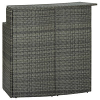 Thumbnail for Garten-Bartisch Grau 120x55x110 cm Poly Rattan