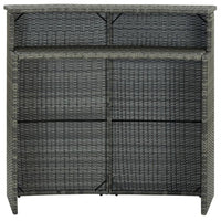 Thumbnail for Garten-Bartisch Grau 120x55x110 cm Poly Rattan