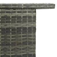 Thumbnail for Garten-Bartisch Grau 120x55x110 cm Poly Rattan