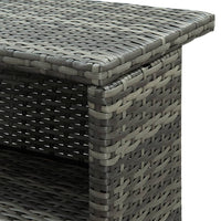 Thumbnail for Garten-Bartisch Grau 120x55x110 cm Poly Rattan