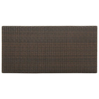 Thumbnail for Bartisch mit Regal Braun 120x60x110 cm Poly Rattan