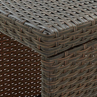 Thumbnail for Bartisch mit Regal Braun 120x60x110 cm Poly Rattan