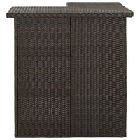 Thumbnail for Eck-Bartisch Braun 100x50x105 cm Poly Rattan