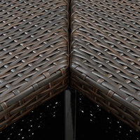 Thumbnail for Eck-Bartisch Braun 100x50x105 cm Poly Rattan