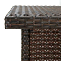 Thumbnail for Eck-Bartisch Braun 100x50x105 cm Poly Rattan