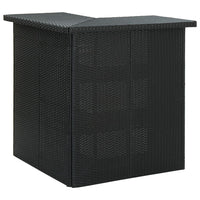 Thumbnail for Eck-Bartisch Schwarz 100x50x105 cm Poly Rattan