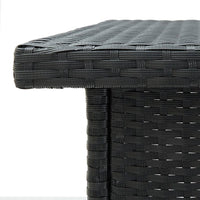 Thumbnail for Eck-Bartisch Schwarz 100x50x105 cm Poly Rattan