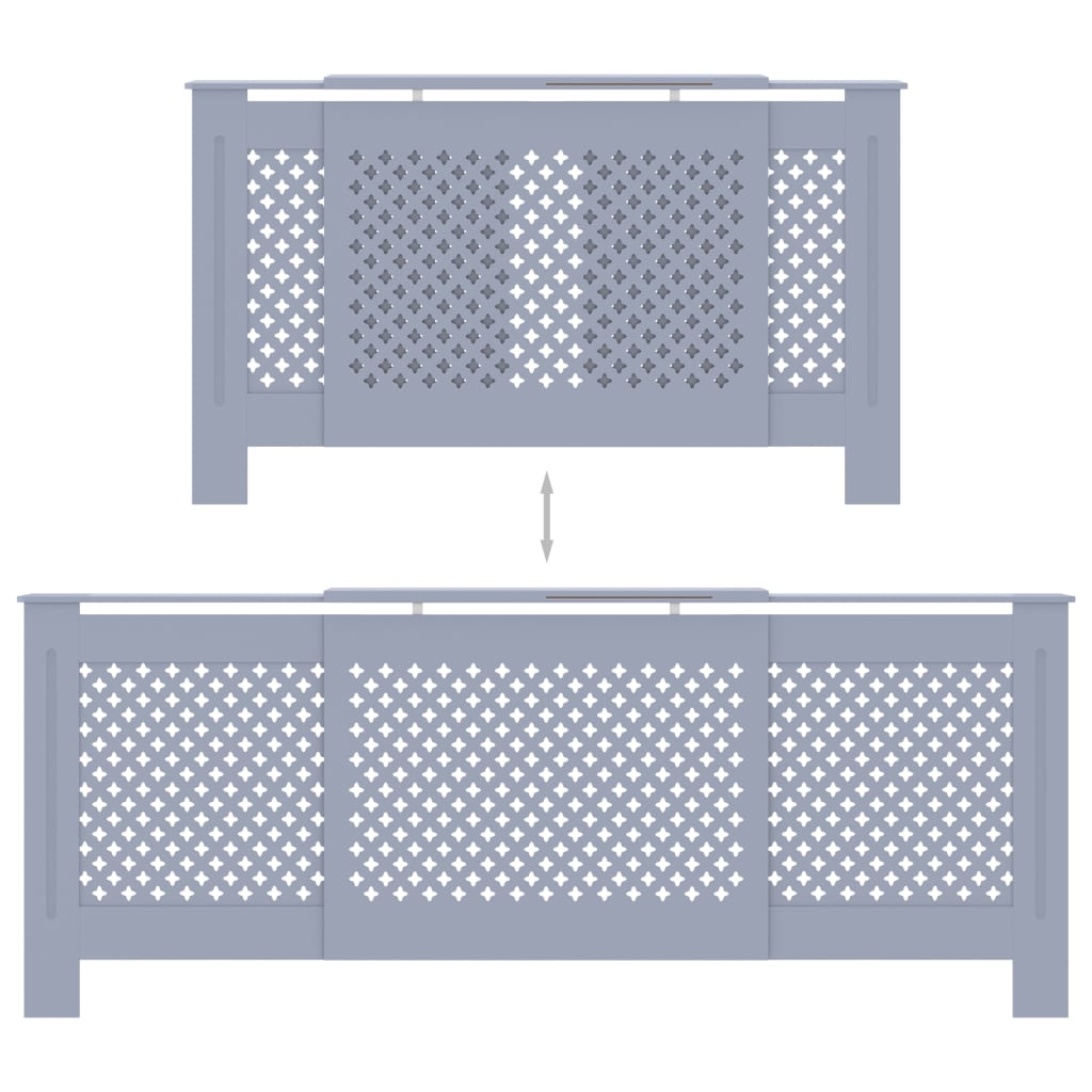 MDF Heizkörperverkleidung Grau 205 cm