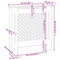 Thumbnail for MDF Heizkörperverkleidung Grau 78 cm