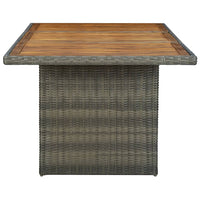 Thumbnail for Gartentisch Braun Poly Rattan und Akazie Massivholz