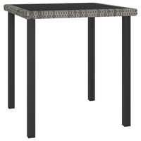 Thumbnail for Garten-Esstisch Grau 70x70x73 cm Poly Rattan