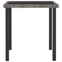 Thumbnail for Garten-Esstisch Grau 70x70x73 cm Poly Rattan
