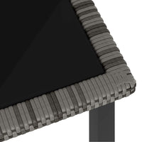 Thumbnail for Garten-Esstisch Grau 70x70x73 cm Poly Rattan