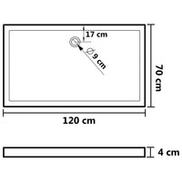 Thumbnail for Duschtasse ABS Rechteckig Weiß 70x120 cm