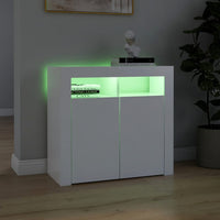 Thumbnail for Sideboard mit LED-Leuchten Weiß 80x35x75 cm