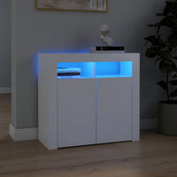 Thumbnail for Sideboard mit LED-Leuchten Weiß 80x35x75 cm