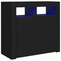 Thumbnail for Sideboard mit LED-Leuchten Schwarz 80x35x75 cm
