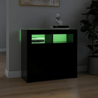 Thumbnail for Sideboard mit LED-Leuchten Schwarz 80x35x75 cm