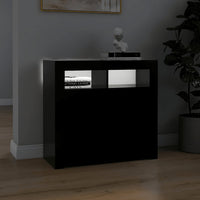 Thumbnail for Sideboard mit LED-Leuchten Schwarz 80x35x75 cm