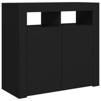 Thumbnail for Sideboard mit LED-Leuchten Schwarz 80x35x75 cm