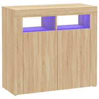 Thumbnail for Sideboard mit LED-Leuchten Sonoma-Eiche 80x35x75 cm