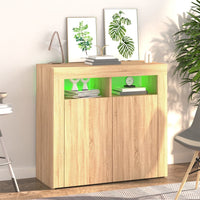 Thumbnail for Sideboard mit LED-Leuchten Sonoma-Eiche 80x35x75 cm