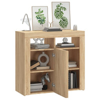 Thumbnail for Sideboard mit LED-Leuchten Sonoma-Eiche 80x35x75 cm