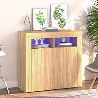 Thumbnail for Sideboard mit LED-Leuchten Sonoma-Eiche 80x35x75 cm