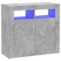 Thumbnail for Sideboard mit LED-Leuchten Betongrau 80x35x75 cm