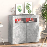 Thumbnail for Sideboard mit LED-Leuchten Betongrau 80x35x75 cm