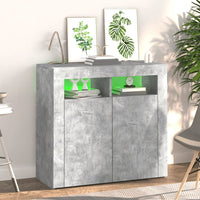 Thumbnail for Sideboard mit LED-Leuchten Betongrau 80x35x75 cm
