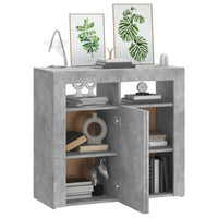 Thumbnail for Sideboard mit LED-Leuchten Betongrau 80x35x75 cm