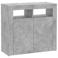 Thumbnail for Sideboard mit LED-Leuchten Betongrau 80x35x75 cm
