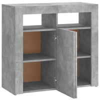 Thumbnail for Sideboard mit LED-Leuchten Betongrau 80x35x75 cm