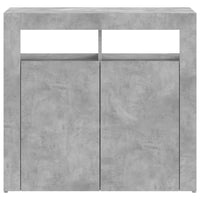 Thumbnail for Sideboard mit LED-Leuchten Betongrau 80x35x75 cm