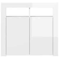 Thumbnail for Sideboard mit LED-Leuchten Hochglanz-Weiß 80x35x75 cm