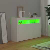 Thumbnail for Sideboard mit LED-Leuchten Weiß 115,5x30x75 cm
