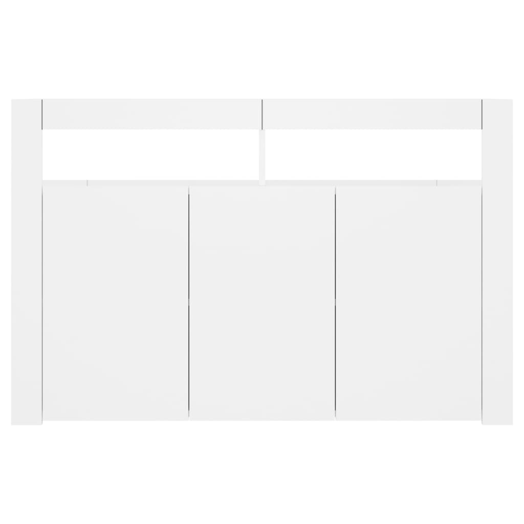Sideboard mit LED-Leuchten Weiß 115,5x30x75 cm