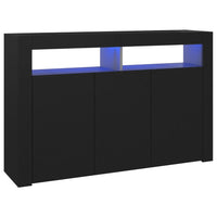 Thumbnail for Sideboard mit LED-Leuchten Schwarz 115,5x30x75 cm