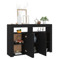 Thumbnail for Sideboard mit LED-Leuchten Schwarz 115,5x30x75 cm