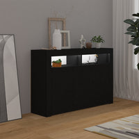 Thumbnail for Sideboard mit LED-Leuchten Schwarz 115,5x30x75 cm