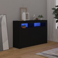 Thumbnail for Sideboard mit LED-Leuchten Schwarz 115,5x30x75 cm