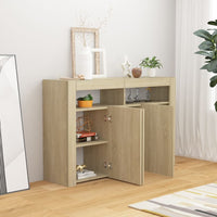 Thumbnail for Sideboard mit LED-Leuchten Sonoma-Eiche 115,5x30x75 cm