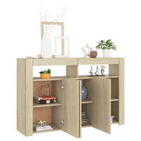 Thumbnail for Sideboard mit LED-Leuchten Sonoma-Eiche 115,5x30x75 cm