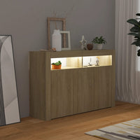 Thumbnail for Sideboard mit LED-Leuchten Sonoma-Eiche 115,5x30x75 cm