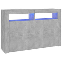 Thumbnail for Sideboard mit LED-Leuchten Betongrau 115,5x30x75 cm