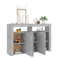 Thumbnail for Sideboard mit LED-Leuchten Betongrau 115,5x30x75 cm