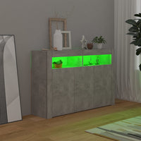 Thumbnail for Sideboard mit LED-Leuchten Betongrau 115,5x30x75 cm